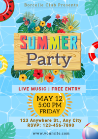 Summer Party A2 template