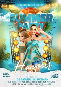 Summer party A3 template