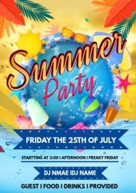 summer party A3 template