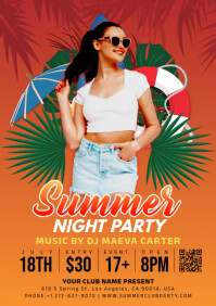 summer party A4 template