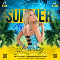 Summer party Vierkant (1:1) template