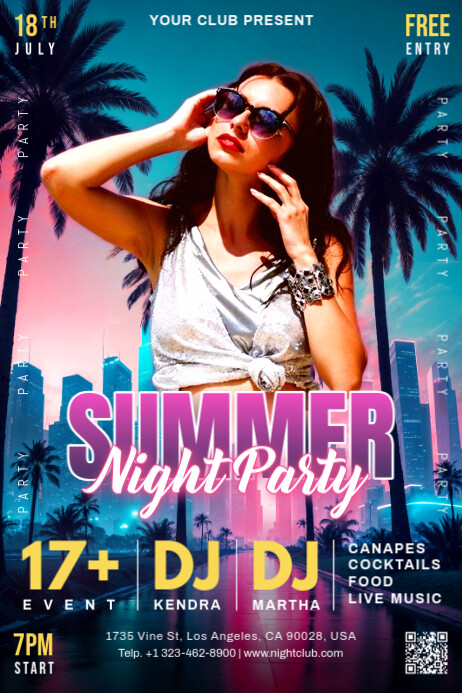 Summer Party Plakat template