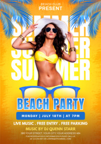summer party A4 template