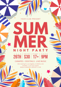 summer party A4 template