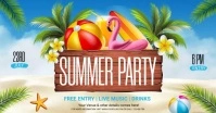 Summer Party Facebook Shared Image template
