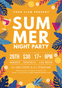 summer party A4 template