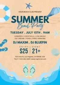 summer party A4 template