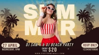 Summer Party Digital Display (16:9) template