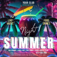 Summer Party Instagram Post template
