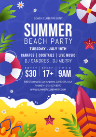 summer party A4 template