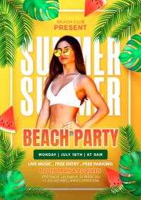 summer party A4 template