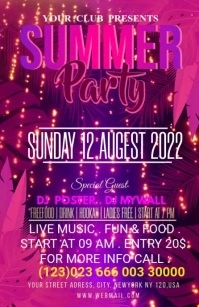 SUMMER PARTY Halbe Seite breit template