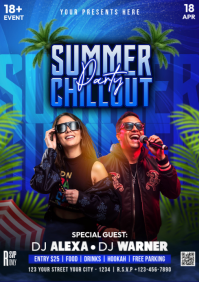 Summer Party A4 template