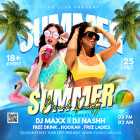 summer Party 方形(1:1) template