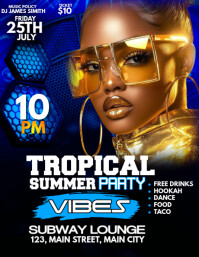 summer party Flyer (US Letter) template
