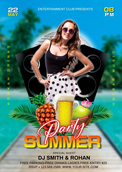 SUMMER PARTY A6 template