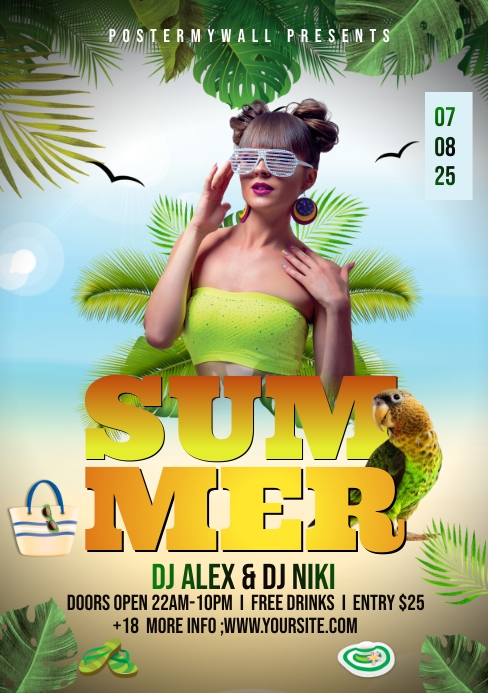 SUMMER PARTY A5 template