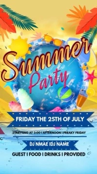 Summer Party Instagram 快拍 template