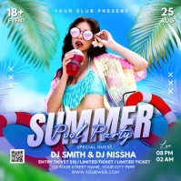 summer Party Kvadrat (1:1) template