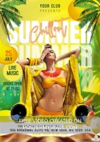 Summer Party A4 template