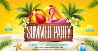 Summer Party Facebook Shared Image template
