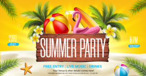 Summer Party Facebook 共享图片 template