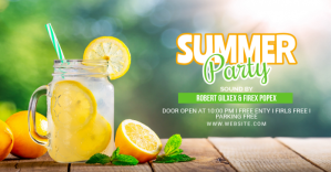 Summer Party Facebook Share Image template