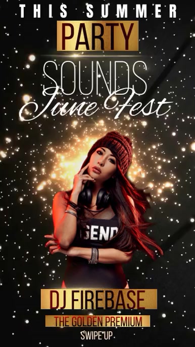 summer party festival ad instagram story template