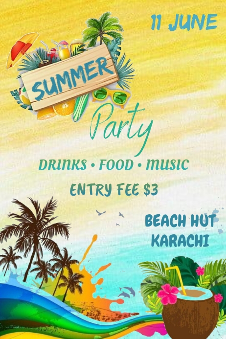 Fiest Layout Design Copy of Summer party/ Fiest / Sale | PosterMyWall