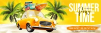 Summer Party Flyer, Hello Summer, Summer แบนเนอร์ 2' × 6' template