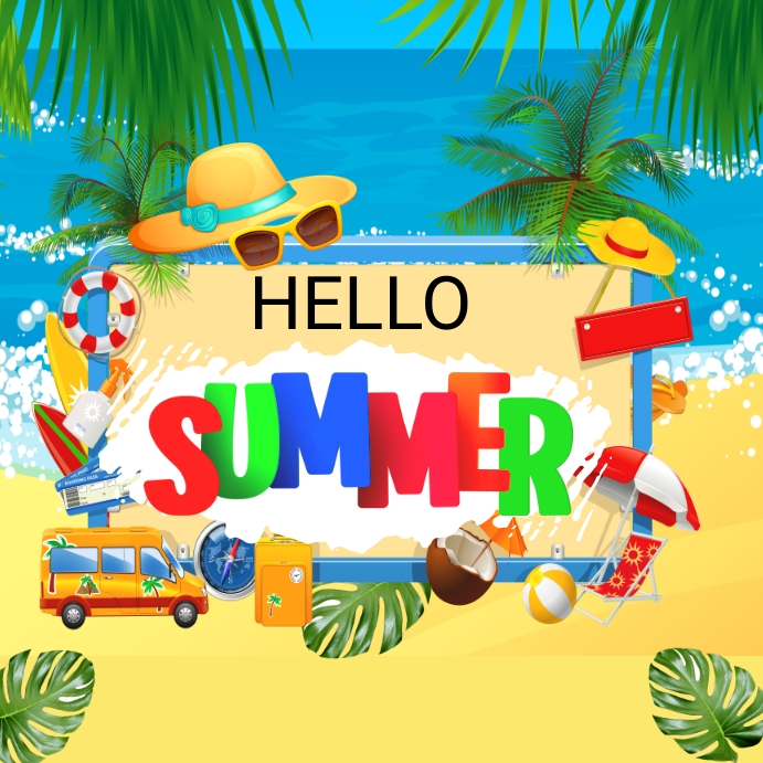 Copy of Summer Party Flyer, Hello Summer, Summer | PosterMyWall