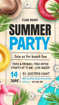 Summer Party Flyer, Hello Summer, Summer Instagram-verhaal template