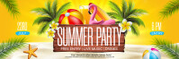 Summer Party Flyer, Hello Summer, Summer Spanduk 2' × 6' template