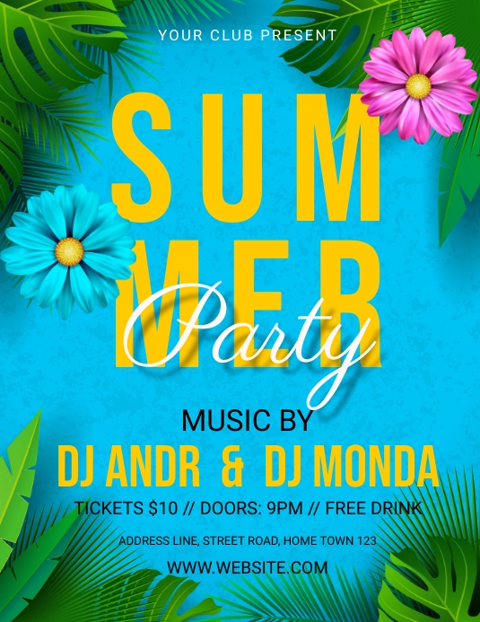 summer party flyer Template PosterMyWall
