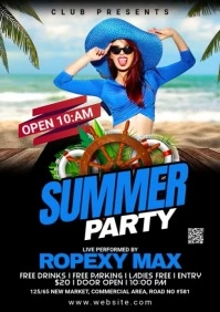 Summer Party Flyer A3 template
