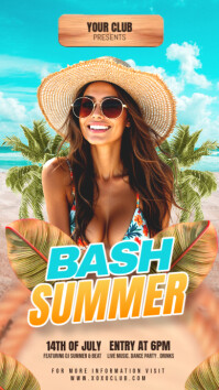 summer party flyer Historia de Instagram template