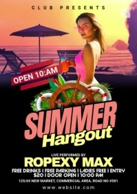 Summer Party Flyer A5 template