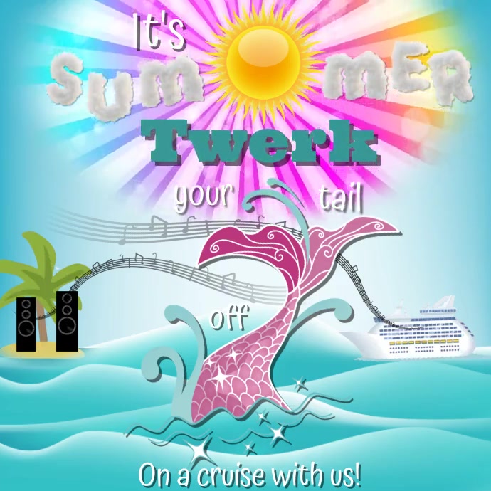 Summer Party Flyer Vierkant (1:1) template