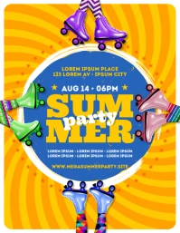 SUMMER PARTY FLYER 传单(美国信函) template