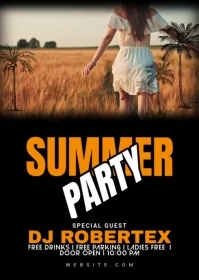 Summer Party Flyer A6 template