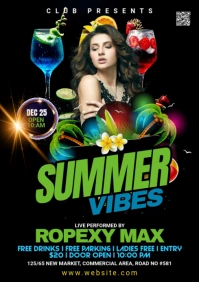 Summer Party Flyer A1 template