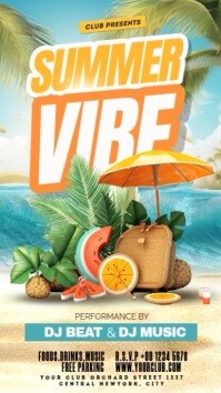 summer party flyer Instagram Story template