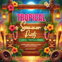 Summer Party Instagram Post Video Instagram-bericht template