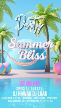 summer party instagram reel template
