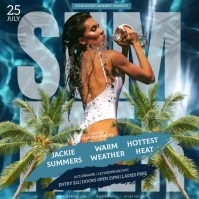 SUMMER PARTY INSTAGRAM SQUARE AD TEMPLATE