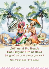 Summer Party Invitation A1 template