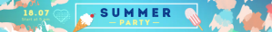 Summer Party Leaderboard Ad template