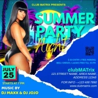 Summer party night Instagram Post template