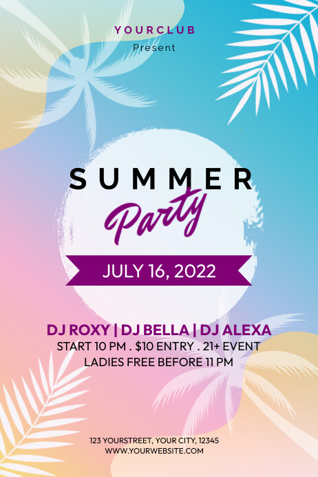 Summer Party Poster Template 海报