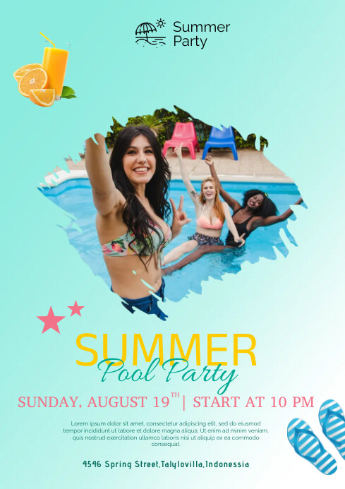 SUMMER PARTY TEMPLATE | PosterMyWall